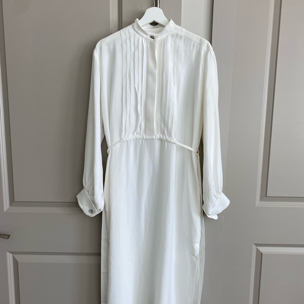 Jil Sander women white belted dress size 32 XS $1999